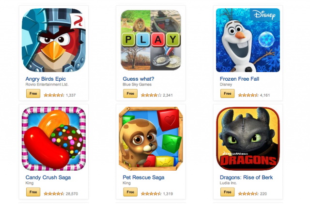 Games on Google App Store