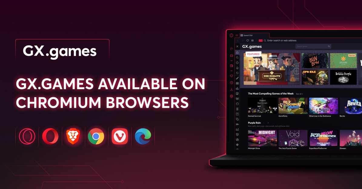 GX.games Is Now Available On All Major Chromium Browsers