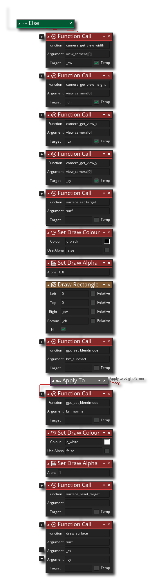 Draw Surface Actions